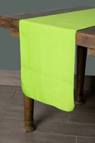 Shantung Lime table runner
